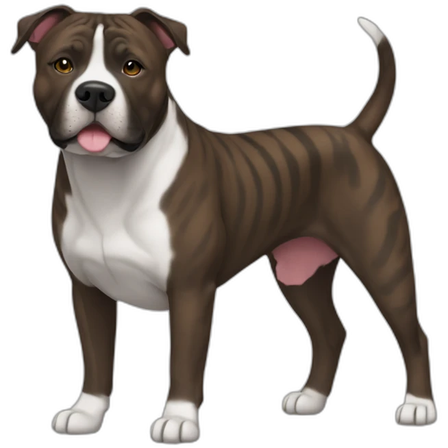 A brindle staffy full body  emoji