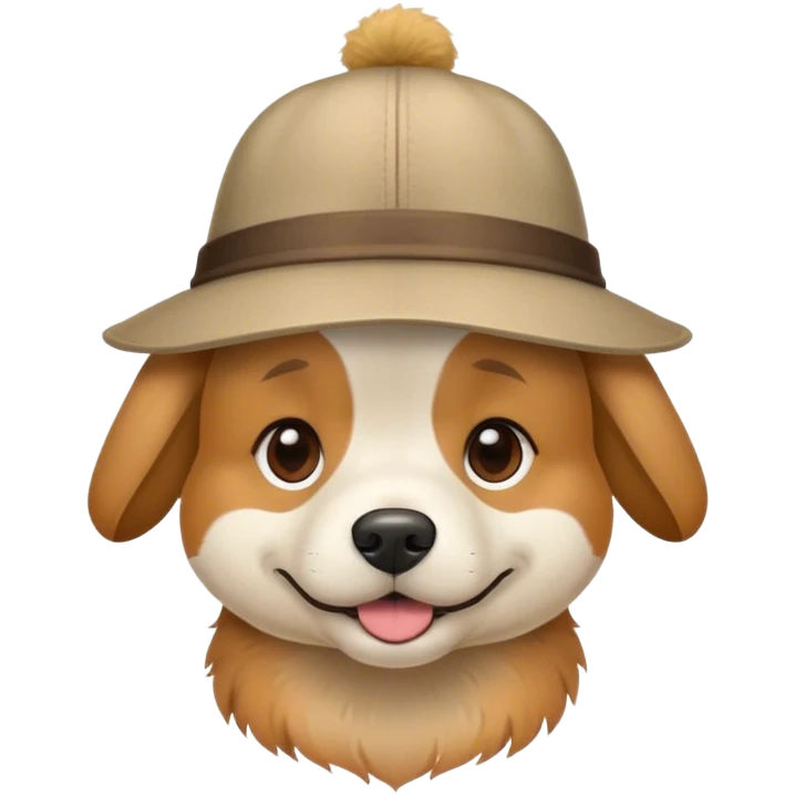 Dog wearing  a hat ￼ emoji
