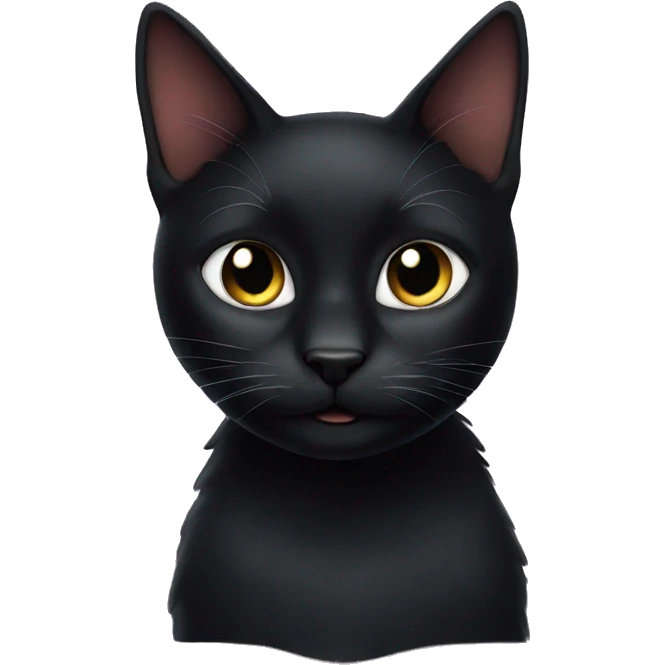 Sweet Black  CAT  emoji