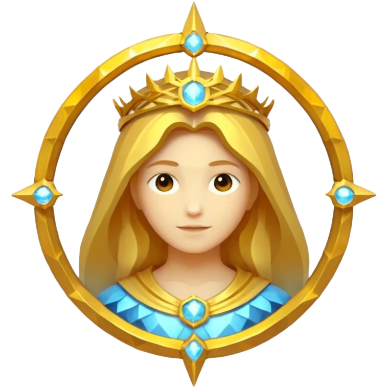 fantasy magic golden halo low poly emoji