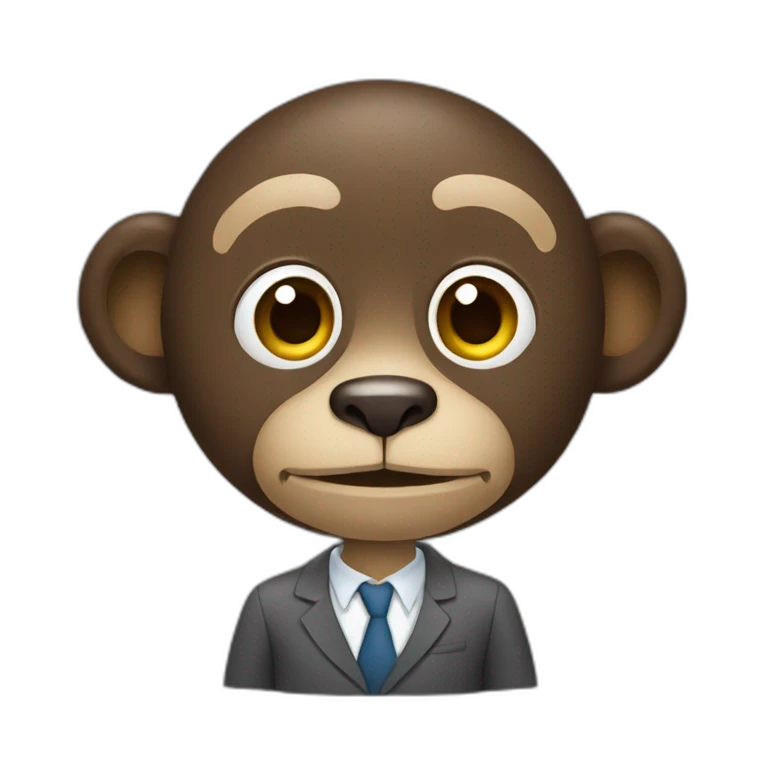 un singe qui dessine emoji