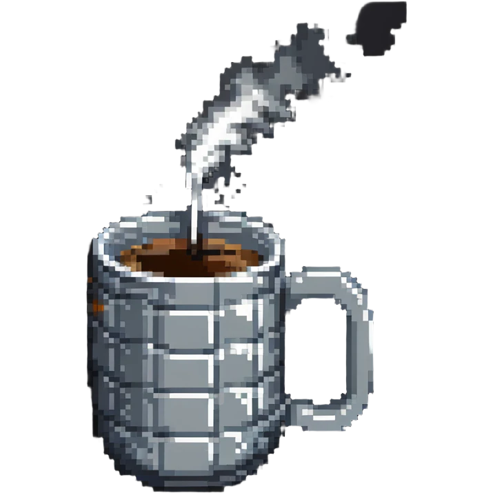 Coffee mug with steam emoji