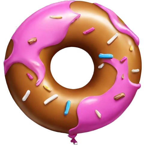 Balloon shaped like a donut emoji