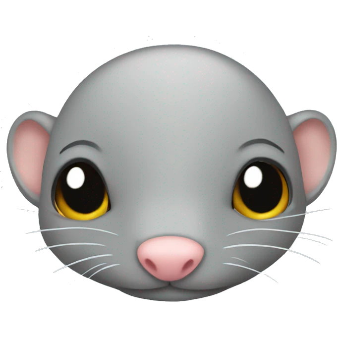 Bald wet rat emoji
