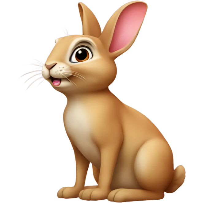 Rabbit in love with suricate emoji