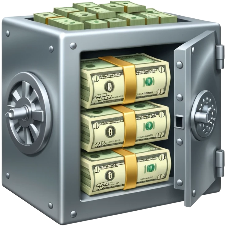 Bank vault full of money  emoji