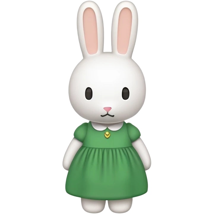MIFFY wearing green emoji
