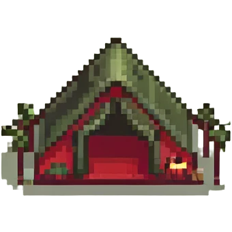 green camping tent emoji