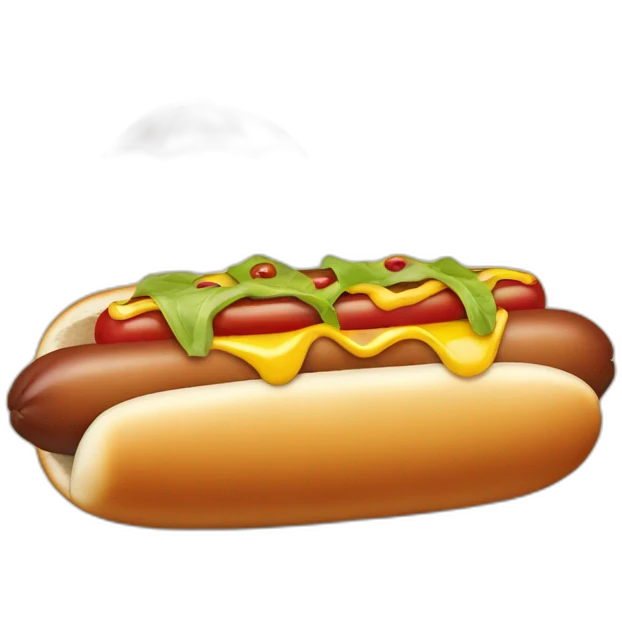 Hot dog sur tortue emoji