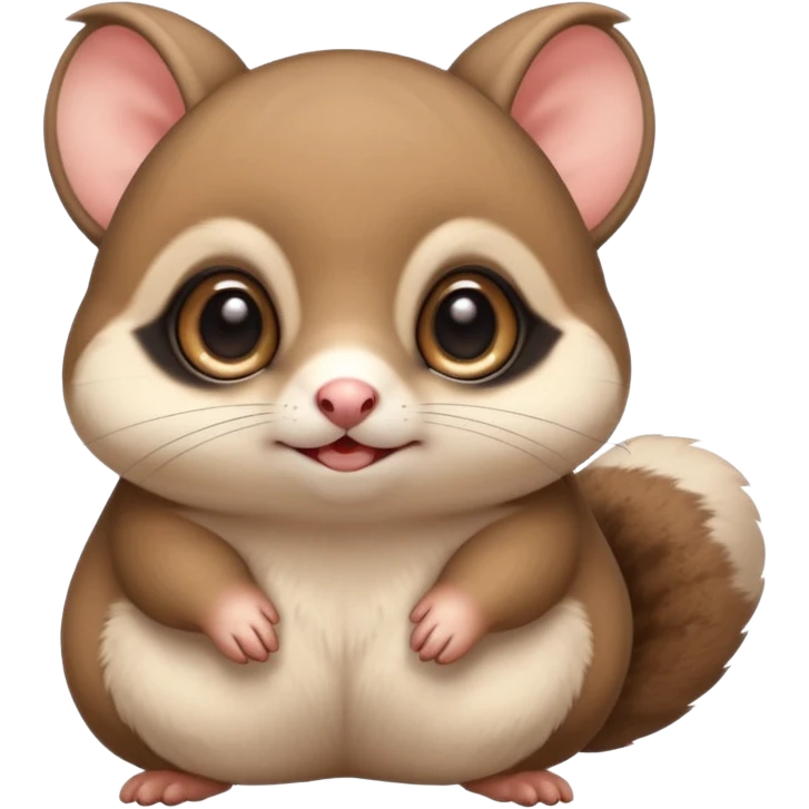 Fat and cute Japanese flying squirrel  emoji