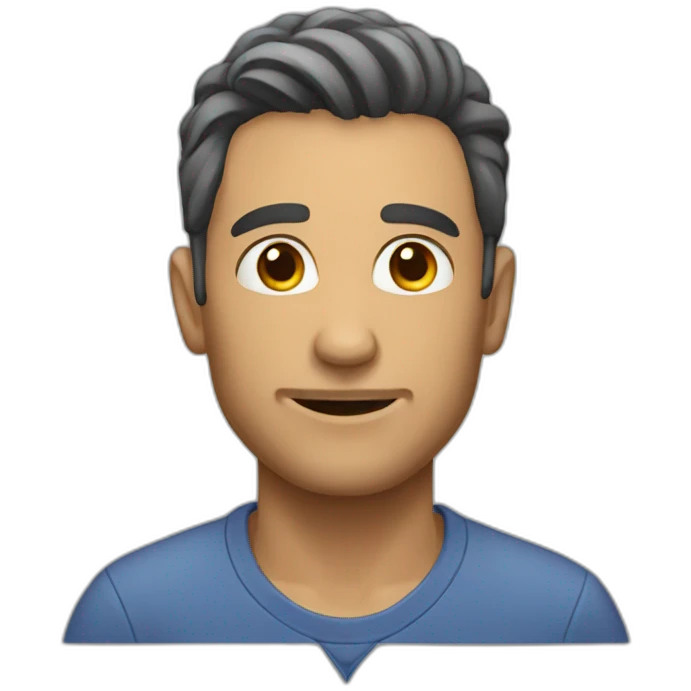 man with 104 emoji