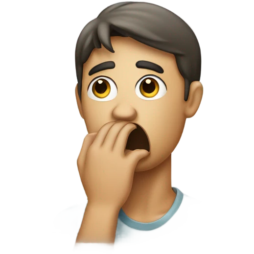 about to throw up with hand covering mouth emoji
