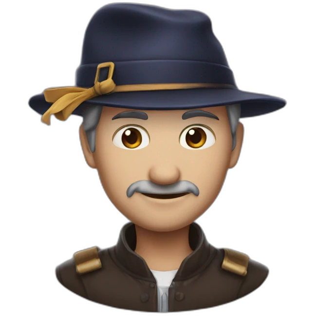 Monsieur chauve avec un beret emoji