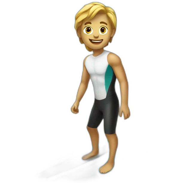 Chat sur un surf emoji