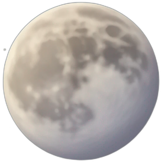 moon on the sky background emoji