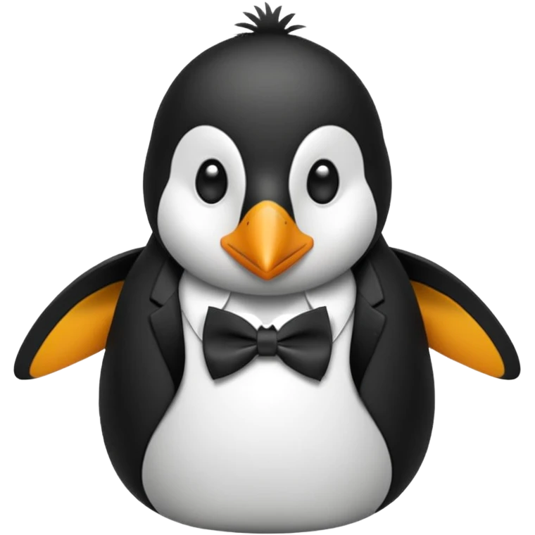 penguin with bow tie diffrent colour tie emoji