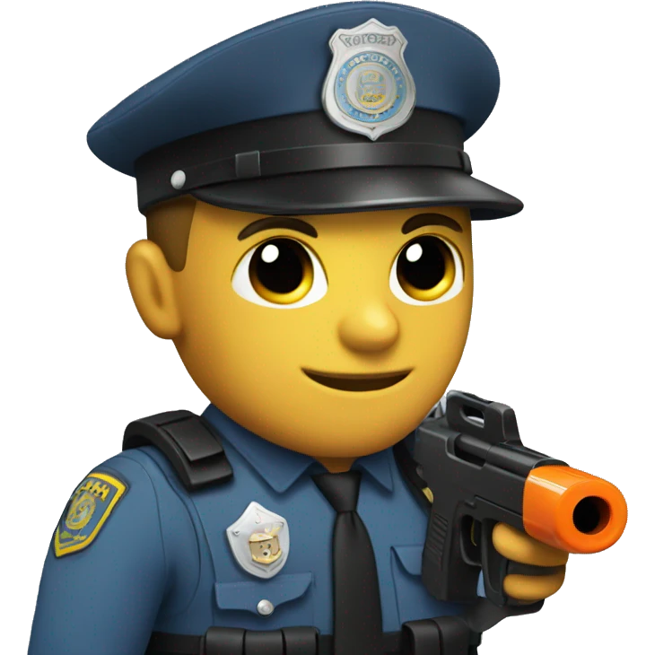 policeman with a watergun emoji