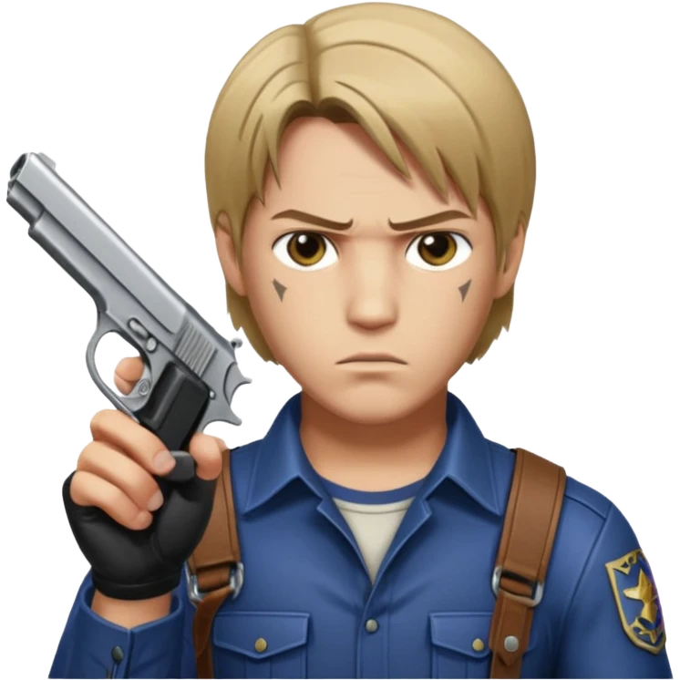 Leon s kennedy took his pistol emoji
