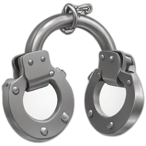 handcuffs with fur emoji