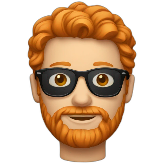 ginger-man-wayfarer-glasses emoji