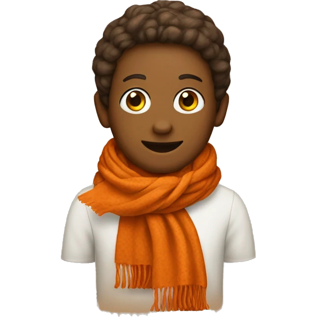 Orange and brown scarf emoji