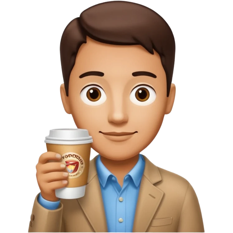 canadian holding tim hortons coffee cup emoji