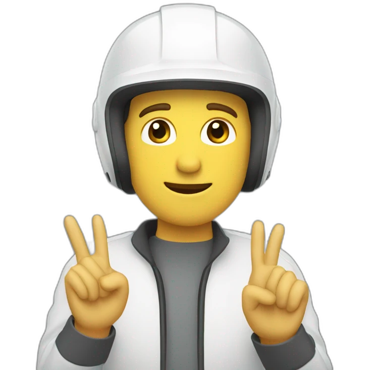 Man wearing helmet doing the 🤷🏼 gesture emoji