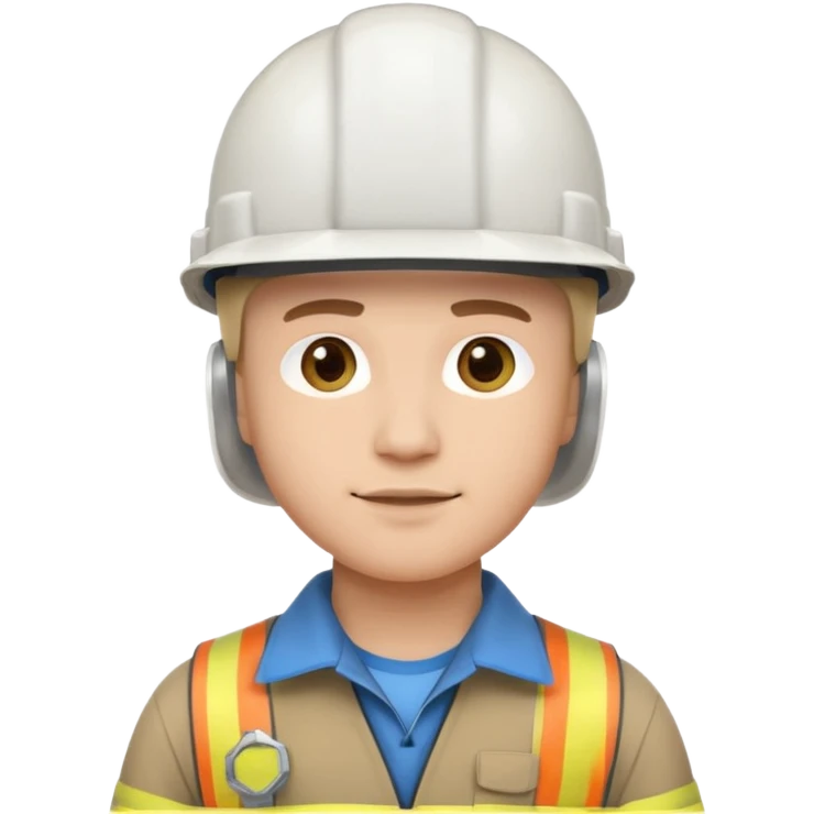 Ingeniero con casco blanco emoji