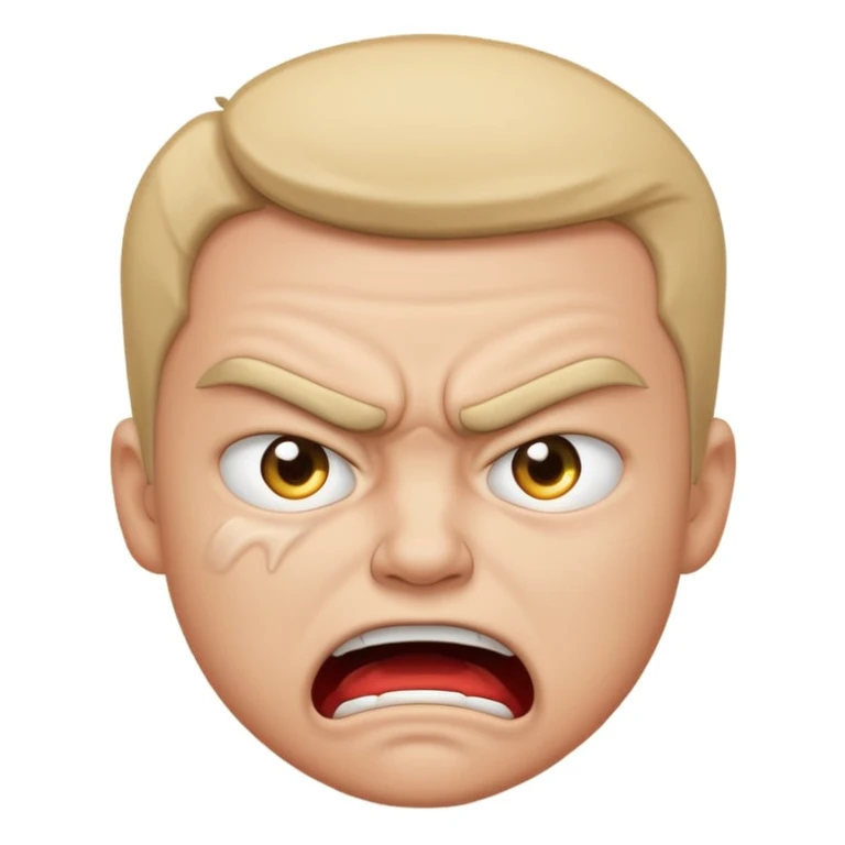 Angry spitting face emoji
