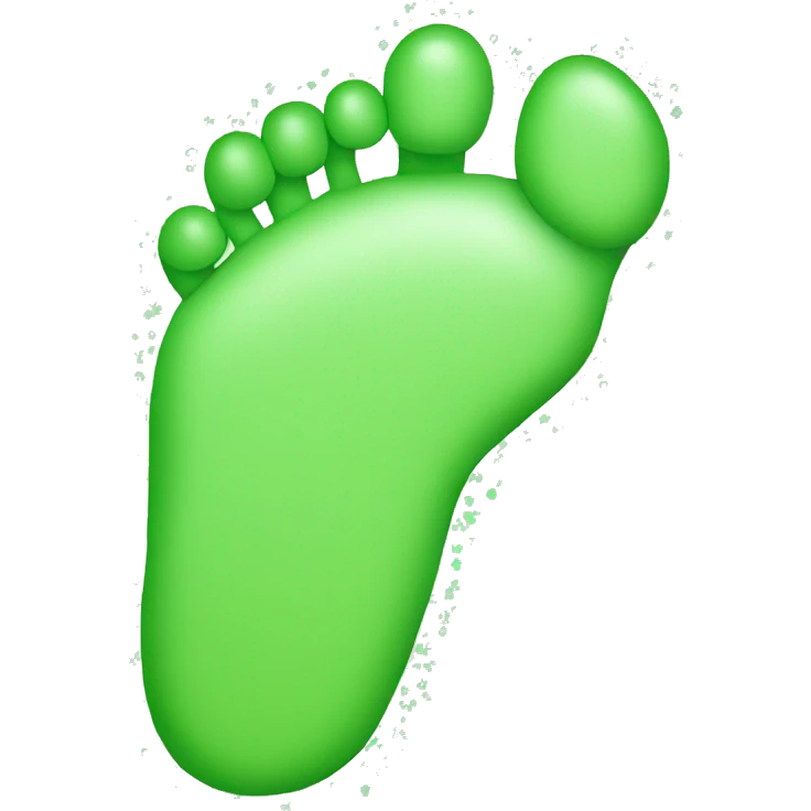 Foot with green spots all over it emoji