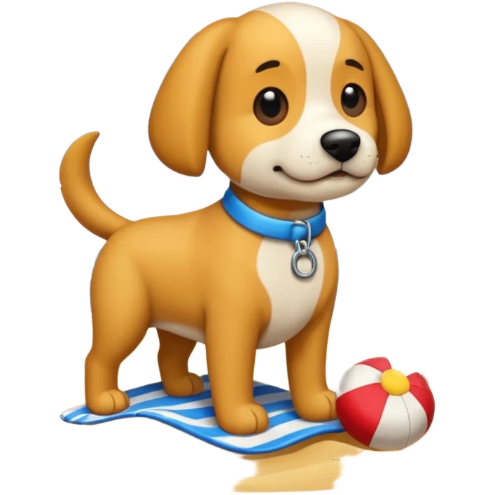 perro en la playa emoji