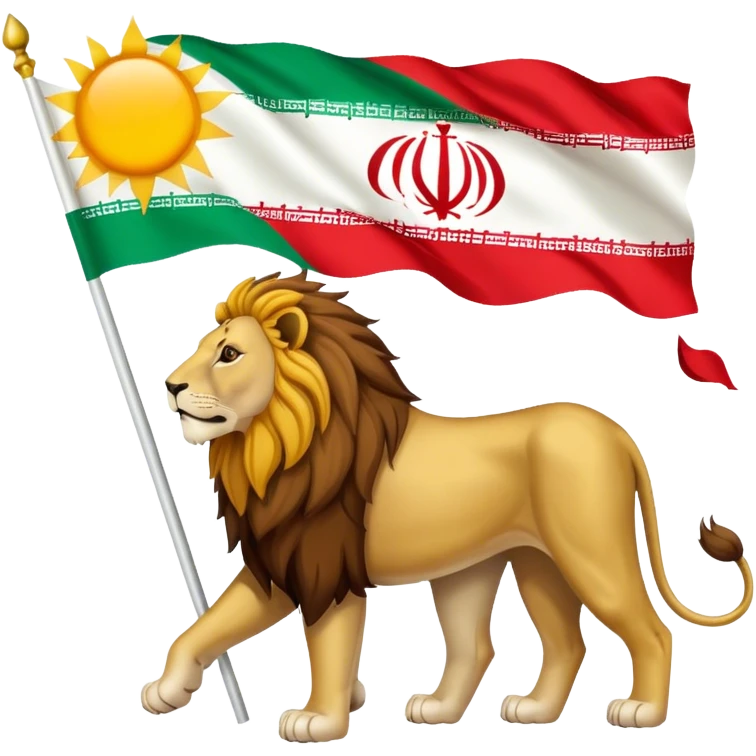 The Lion and Sun Flag of Iran  emoji