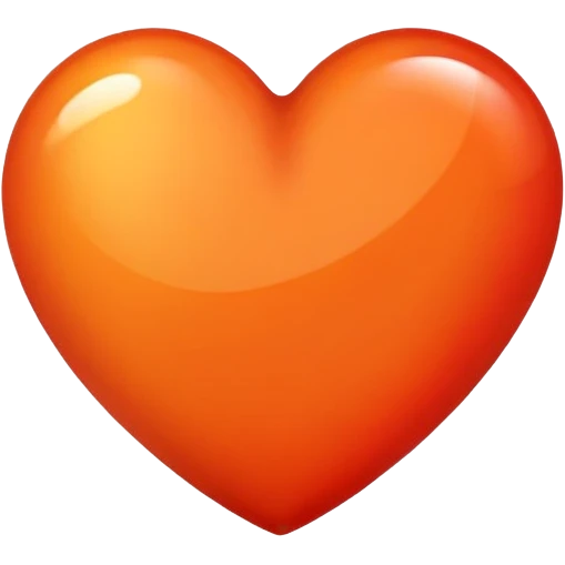 Red orange heart emoji emoji