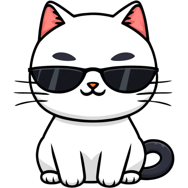 Cat with sunglasses emoji