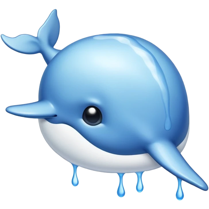 Create an emoji of a Narwhal but like the melting face emoji emoji