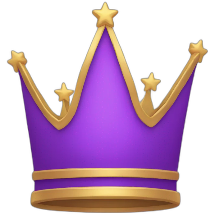 Purple star crown emoji