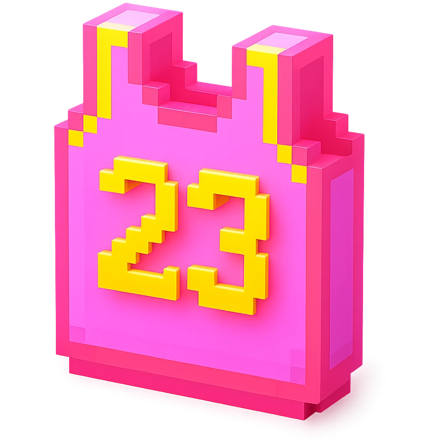 светящейся розовая баскетбольная майка с надписью "23", no background emoji
