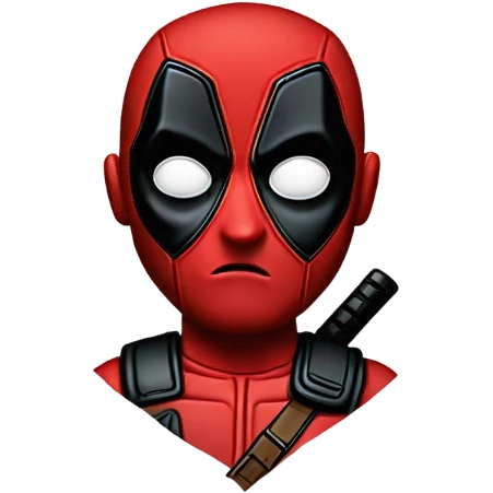 Deadpool making a winking expression emoji