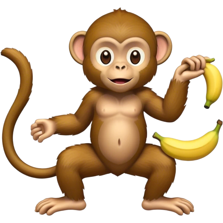 Monkey with banana emoji
