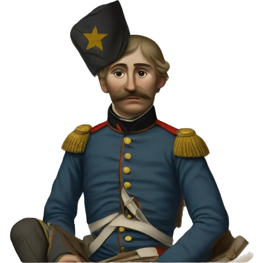 wounded French soldier in the Crimean War emoji