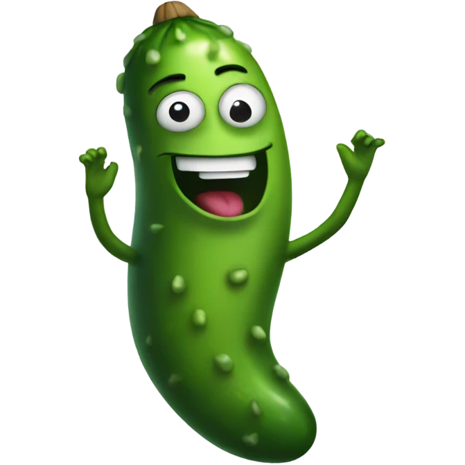 Dancing pickle  emoji