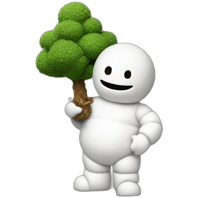 michelin man holding Startree logo emoji