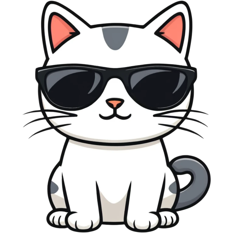 Cat with sunglasses emoji