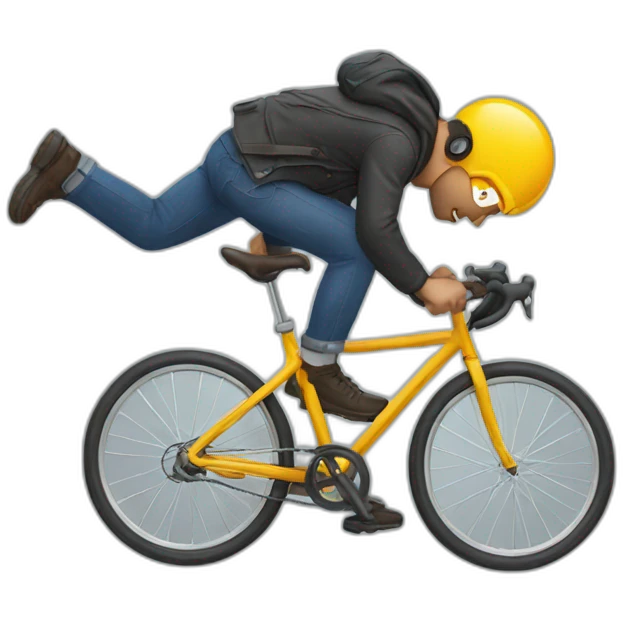man falling off his bike emoji