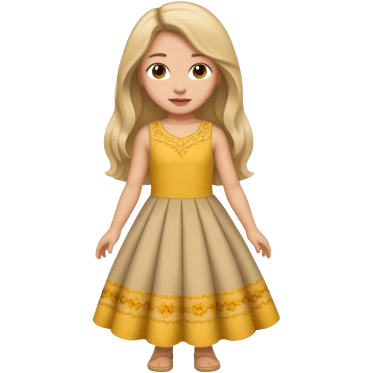 Girl curtsying with dress emoji
