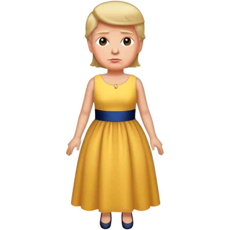 Donald Trump wearing a dress emoji