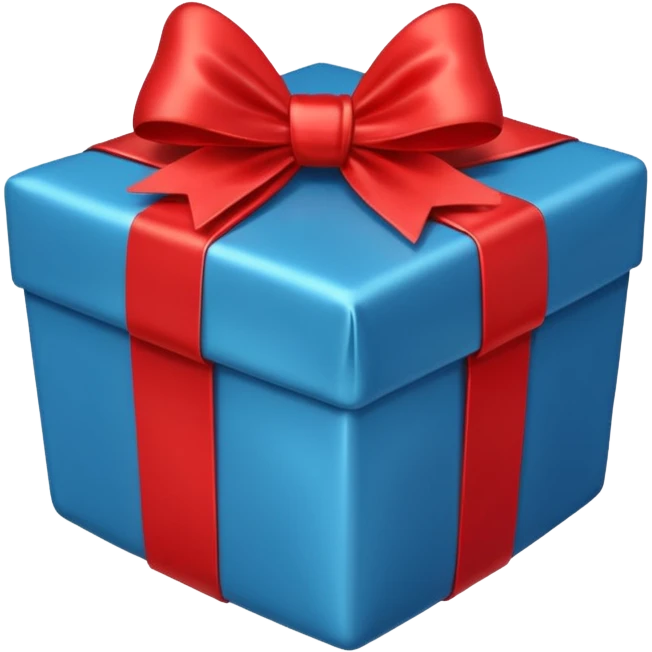 A red heart-shaped gift with a red bow emoji