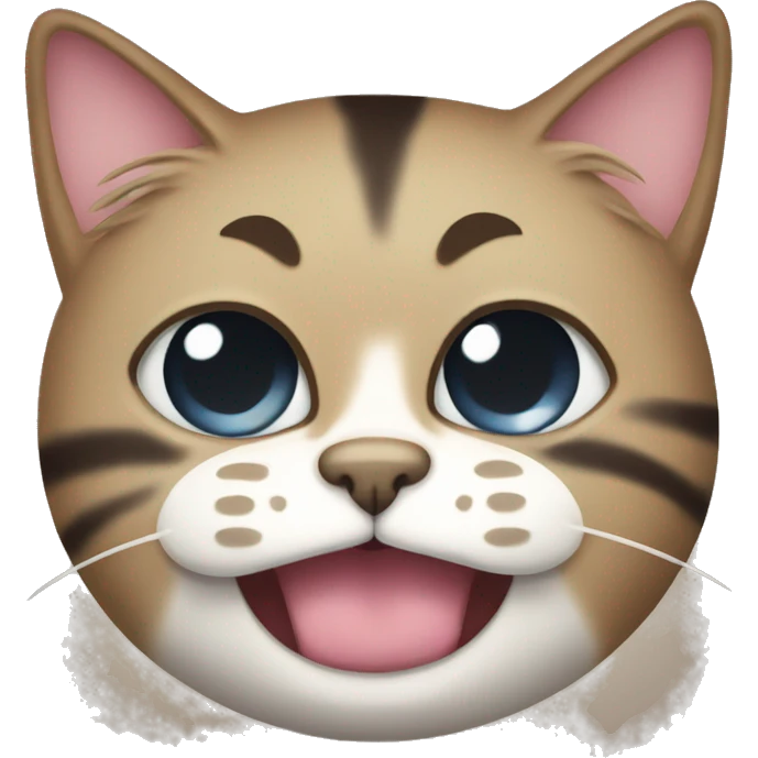 classic upside down frowning cat emoji