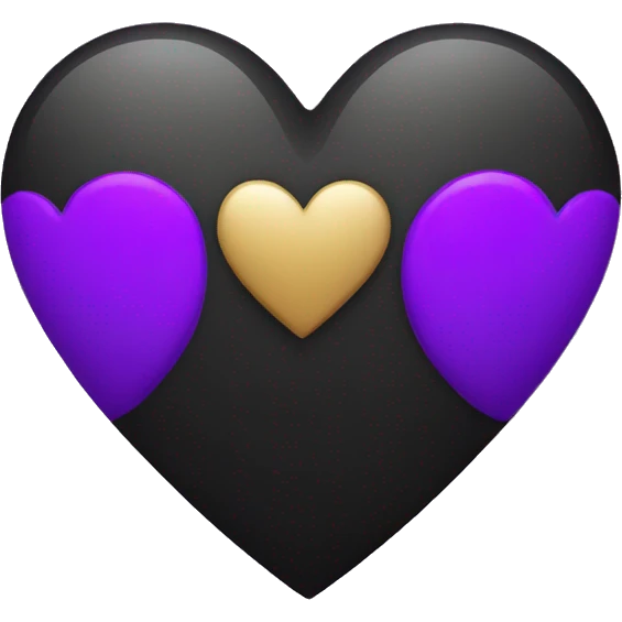 Black and Purple Heart  emoji