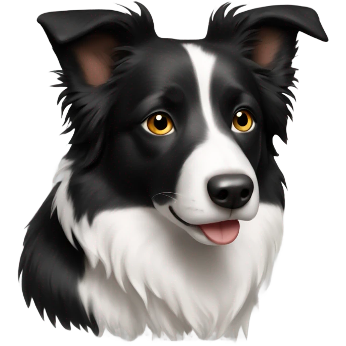Small border collie pointed ears emoji